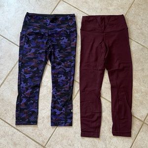 Two pairs of LuLuLemon Leggings